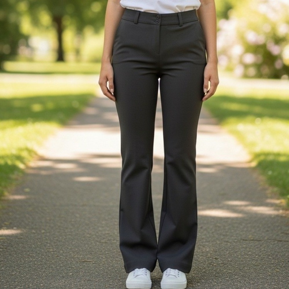 AB Studio Townsend Brown Bootcut Dress Pants Womens Size 2 Mid Rise Trousers